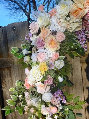 Pastel Wedding Arch Flowers, Circle Wedding Arch Flowers - image6